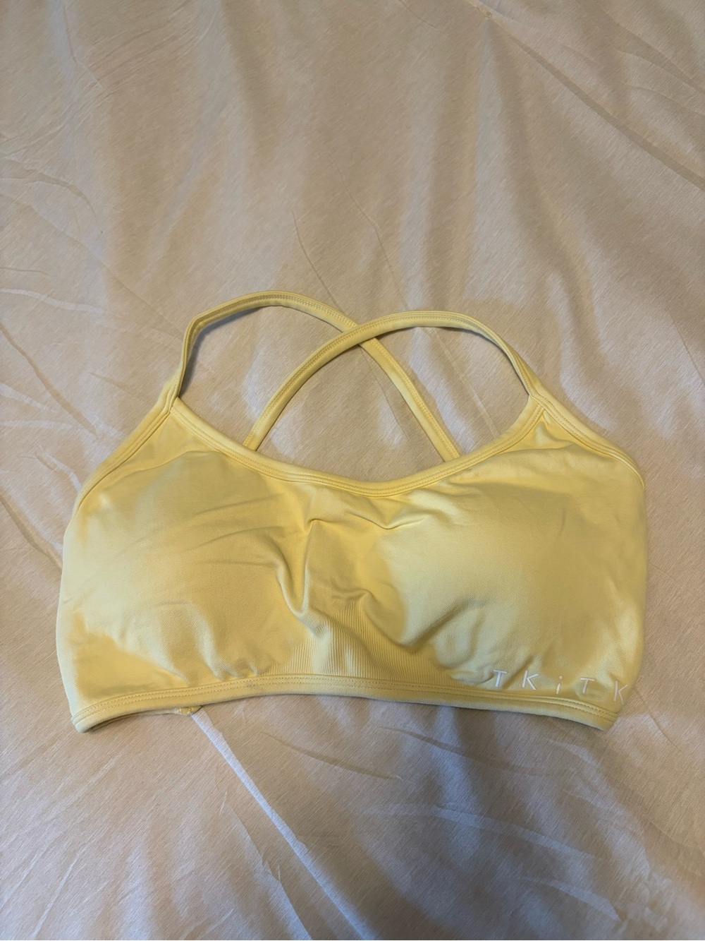Yellow Cross-Back Sports Bralette
